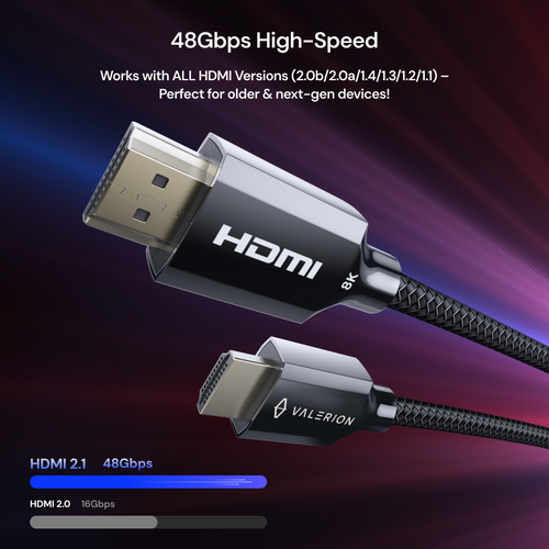 AWOL Valerion  HDMI® 2.1 Certified Ultra High Speed Cable