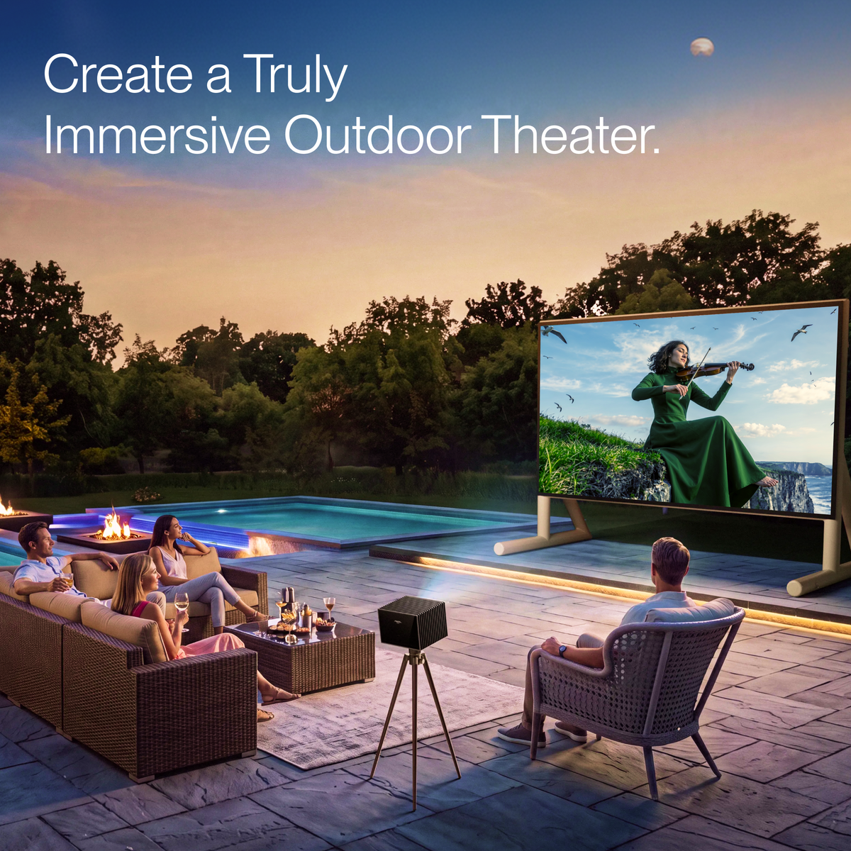 AWOL Valerion Pro 2 + Inflatable Outdoor Movie Screen + Stand