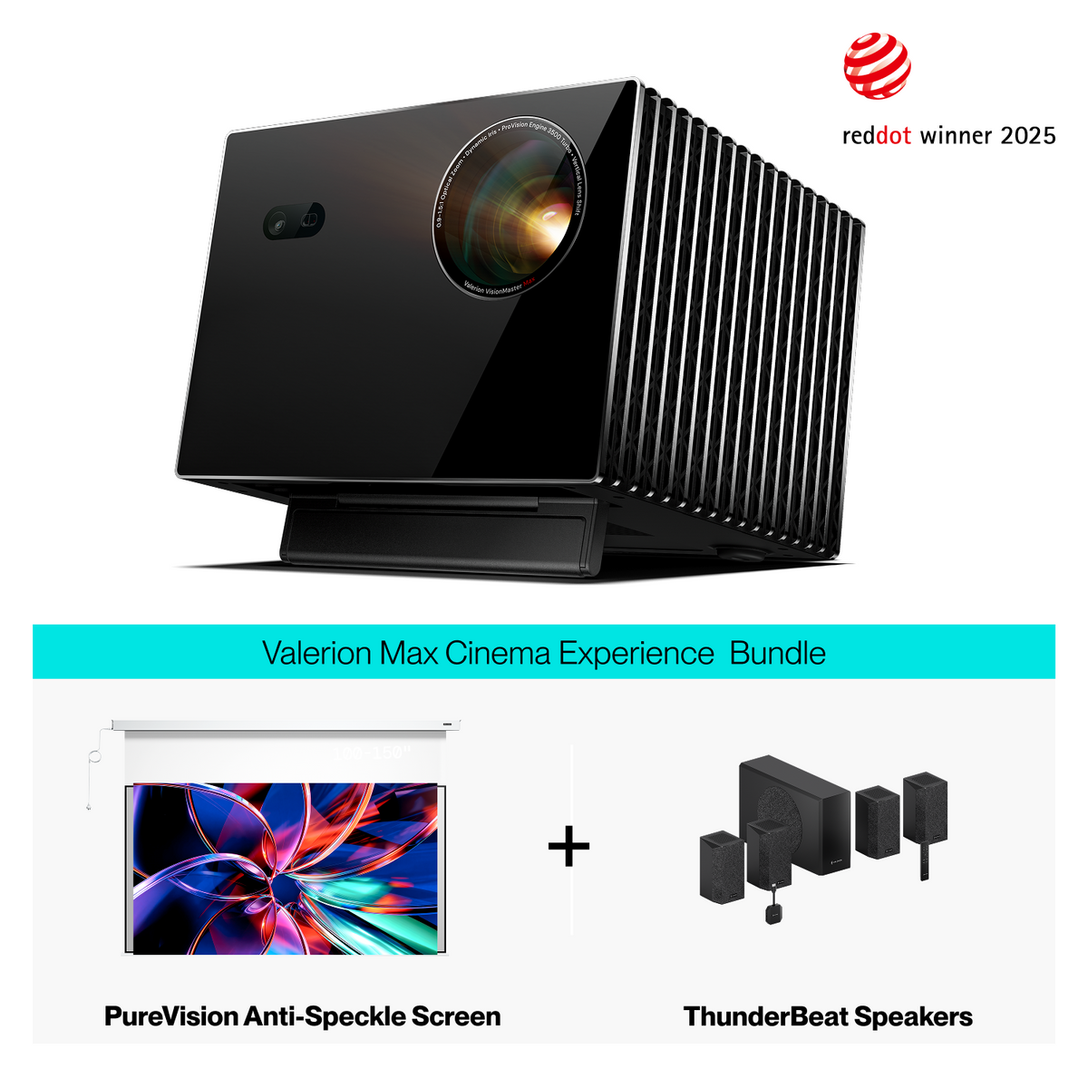 AWOL Valerion Max + PureVision Anti-Speckle Screen + ThunderBeat Speaker