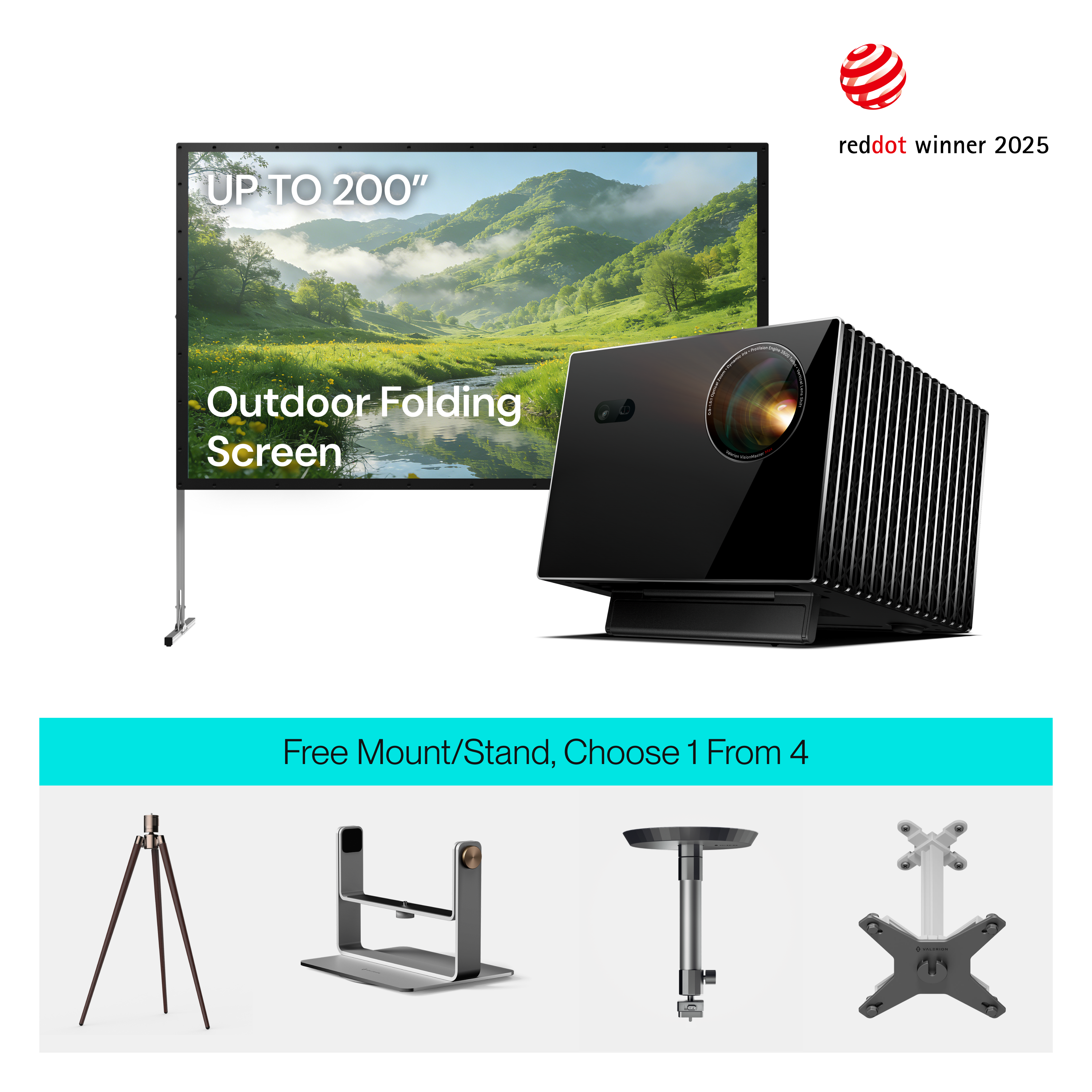 AWOL Valerion Max + FREE Outdoor Camping Folding Screen & Stand