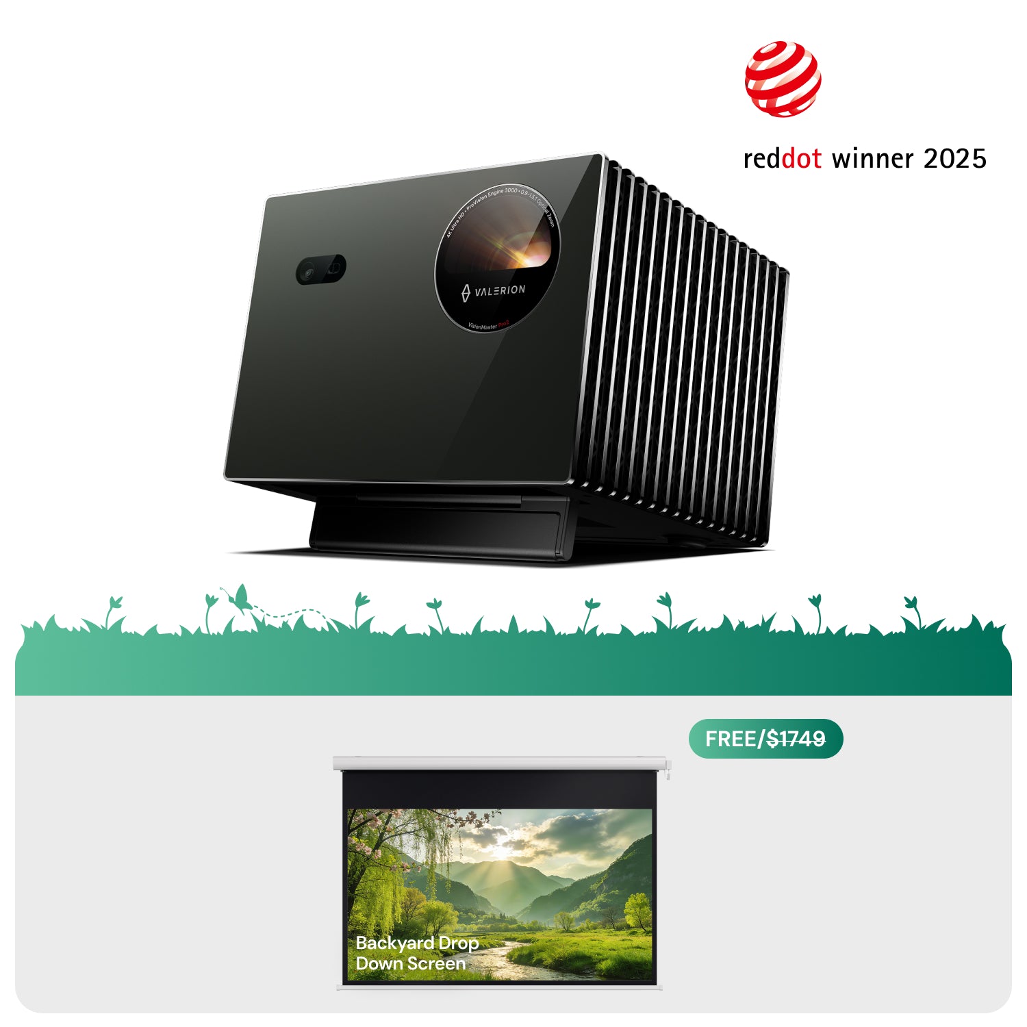 VisionMaster Pro2 + FREE Backyard Drop Down Screen
